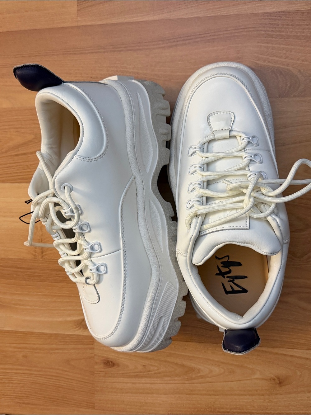 Eytys White Patent Leather Chunky Sneaker